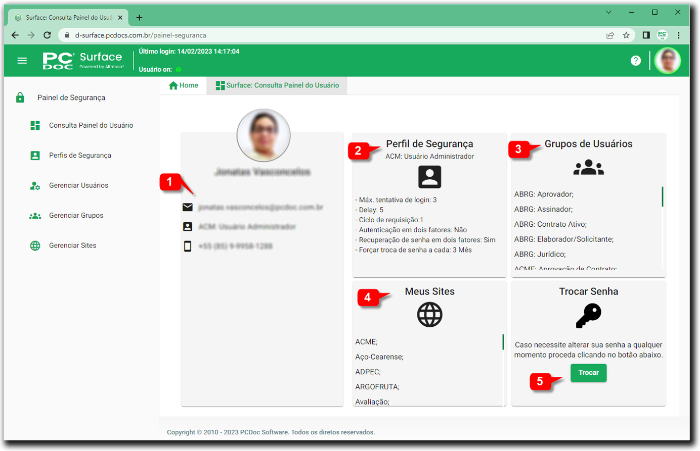 Consulta Painel do Usuário